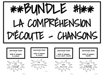 Preview of BUNDLE #1 : CHANSONS LA COMPRÉHENSION D'ÉCOUTE + GRAMMAIRE