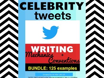 Preview of BUNDLE! 125 Celebrity Tweets to Improve Writing Mechanics & Conventions