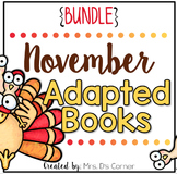 November Holidays and Events Interactive Adapted Books for