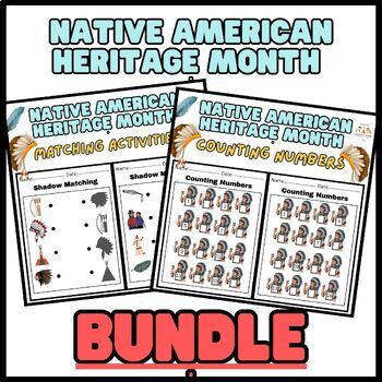 Preview of Amazing Activities BUNDLE (2) Numbers ,Matching| Native American Heritage Month