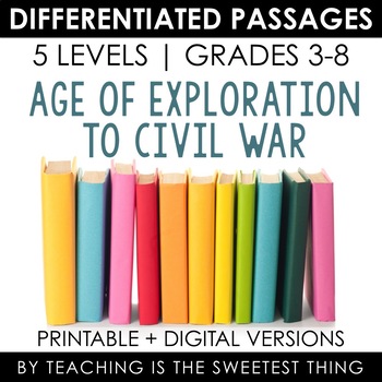 Preview of Age of Exploration to Civil War: Differentiated Passages Bundle