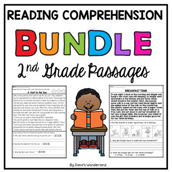 Preview of BUNDLE 2nd Grade Reading Comprehension Passages with Questions PRINT & DIGITAL