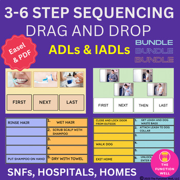 Preview of BUNDLE- 3, 4, 5, 6 Step Sequencing & Planning Activities -  ADLS, IADLS - Adults