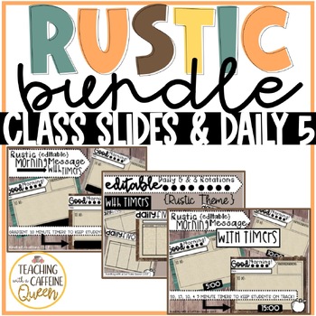 Preview of Class Slides BUNDLE - Morning Message, To Do List, Reading Rotation Templates