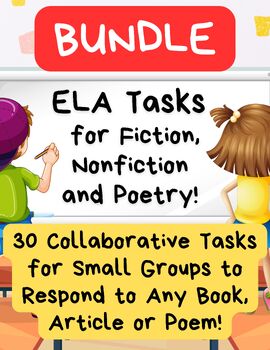 Preview of BUNDLE 30 TASKS for Building Thinking Classrooms ELA Fiction, Nonfiction, Poetry