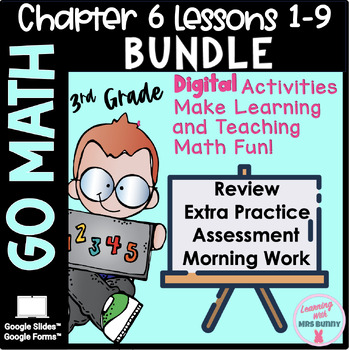 Preview of UNDERSTANDING DIVISION Practice BUNDLE Chapter 6 Lessons 1 - 9 Grade 3 Go Math