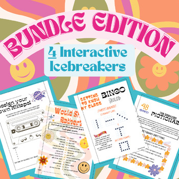 Preview of BUNDLE/ 4 Interactive Icebreakers / Classroom Activity/ Middle and High School