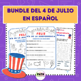 BUNDLE || 4 de Julio en Español para Primaria: packs de ac