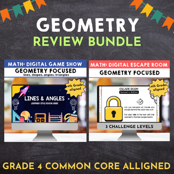 Preview of BUNDLE: 4TH GRADE GEOMETRY REVIEW
