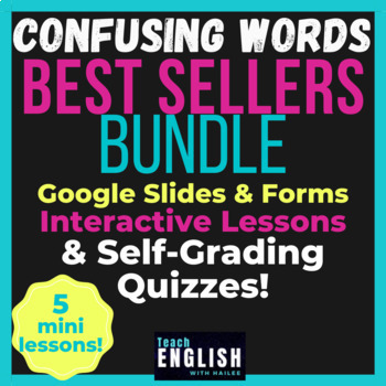 Preview of Frequently Confused Words: 5 Mini Lessons & Assessments | No Prep ELA, ESL, ELL