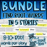 BUNDLE – 5 Greek/Latin Root Words Stories [AUTO, MEMOR, SU
