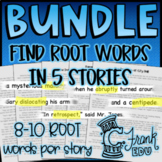 BUNDLE – 5 Greek/Latin Root Words Stories [SPECT, RUPT, CE