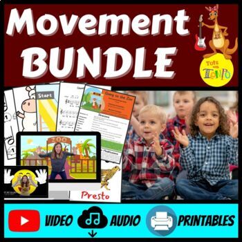 Preview of BUNDLE: 5 Movement Activities & Action Songs for Preschool and Early Elementary