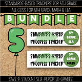 BUNDLE: 5th Grade ELA & Math Standards-Based Progress Trackers