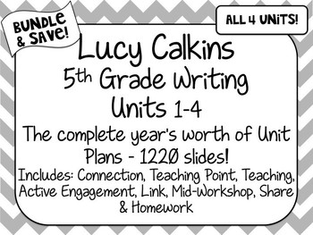 Preview of BUNDLE 5th Grade Lucy Calkins Writing Units 1-4 ENTIRE YEAR UNIT PLANS