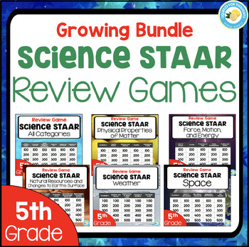 Preview of BUNDLE | STAAR Science 5th Grade Review Games (TEKS Aligned)