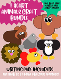BUNDLE! 6 Cute & Easy Animal Crafts Made from Hearts! Quick & Fun