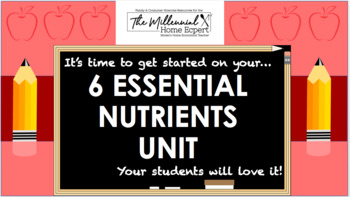 Preview of BUNDLE- 6 Essential Nutrients 9 Day Unit (Answer Keys Included) (NASAFACS 9.4.1)