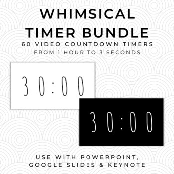 Preview of BUNDLE- 60 WHIMSICAL Video Countdown Timers - PowerPoint, Google Slides, Keynote