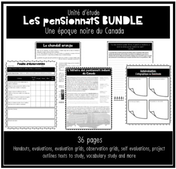Preview of BUNDLE  6e année Les pensionnats ÉTUDES SOCIALES
