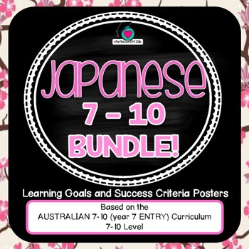 Preview of BUNDLE! 7-10 Entry JAPANESE  AuCurric Learning Goals & Success Criteria Posters.