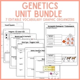 BUNDLE | 7 Genetics Unit Vocabulary Graphic Organizers | B