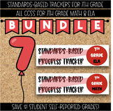 BUNDLE: 7th Grade ELA & Math Standards-Based Progress Trackers!