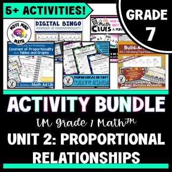 Preview of 7th Grade Unit 2 Activity BUNDLE | IM Grade 7 Math™ Proportional Activities