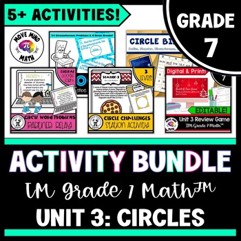 Preview of 7th Grade Unit 3 Activity BUNDLE | IM Grade 7 Math™ Circle Activities
