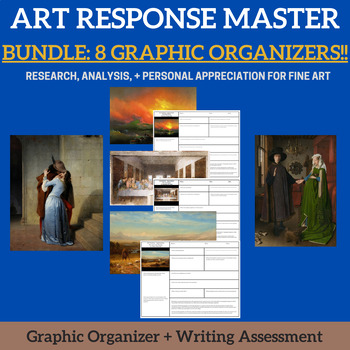 Preview of BUNDLE: 8 Art Analysis Graphic Organizers + Final Written Paper!!