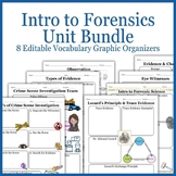 BUNDLE | 8 Intro to Forensics Vocabulary Graphic Organizer