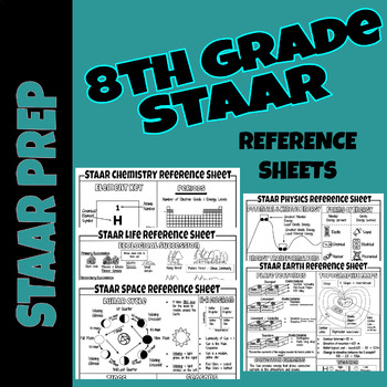 Preview of BUNDLE: 8th Grade Science STAAR Reference Cheat Sheet