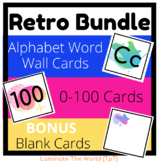 BUNDLE: 90s Retro Design ** Word Wall + Alphabet Cards + F