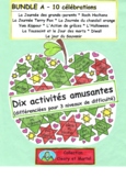 Dix activités amusantes - BUNDLE A -Fun Worksheets for 10 