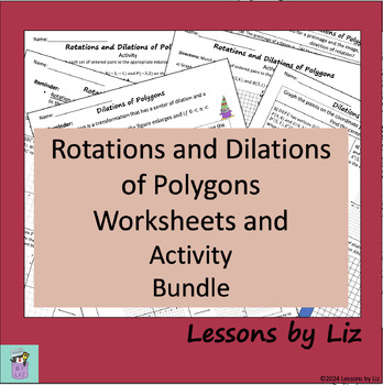 Preview of BUNDLE - A Rotation and Dilation Activity and 2 worksheets