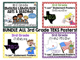BUNDLE ALL 3rd Grade TEKS "I can" Statement Posters