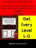 BUNDLE ALL RED LLI Anchors Skill Assessments Lesson Templa
