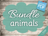 BUNDLE ANIMALS • 514 Editable Montessori 3-part Cards (64 files)