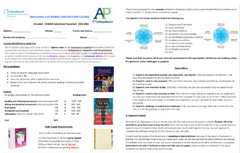Preview of BUNDLE | AP Spanish Language and Culture Syllabus | Digital and Editable
