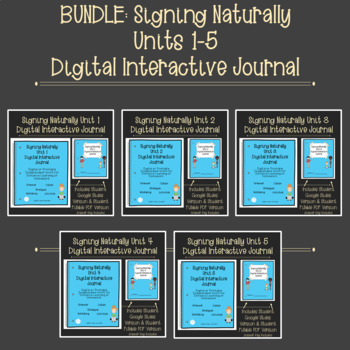 Preview of BUNDLE ASL 1 Digital Interactive Journal: Signing Naturally Units 1-5
