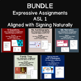 BUNDLE: ASL 1 Expressive Assignments (aligned with Signing