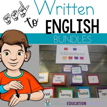 Preview of BUNDLE- ASL Color Code ASL to Written English Sentence Structure