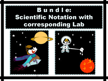 Preview of BUNDLE Activity:  Scientific Notation Power Point and corresponding MATH LAB