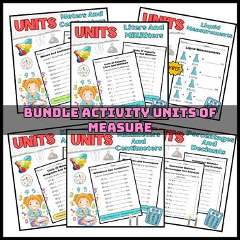Preview of BUNDLE Activities Units Of Measure Worksheets  chemistry