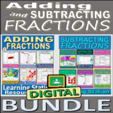 BUNDLE - Adding Fractions and Subtracting Fractions Learni