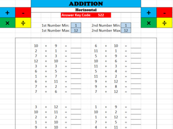Preview of BUNDLE - Addition Worksheets Creator (whole numbers, decimals, fractions)