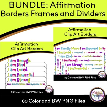 Preview of BUNDLE: Affirmation Borders, Frames, and Dividers (2)