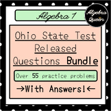 BUNDLE Algebra 1 Ohio End of Year State Test Released Questions