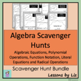 BUNDLE - All Algebra Related Scavenger Hunts