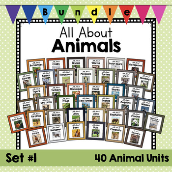 Preview of HUGE BUNDLE: All About Animals | Set #1  | Animal Science Units | Zoology